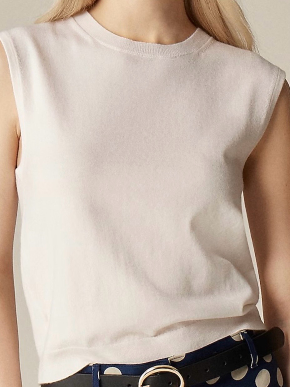Nwt J. Crew Sleeveless Knit Shell Lyocell Blend Color “Natural” Size 3x